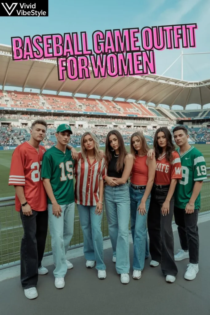 Group of Baseball game outfit women