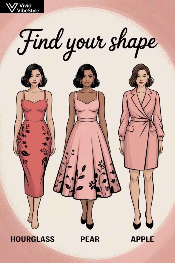 Body shape guide with outfits for curvy women – understanding your body type