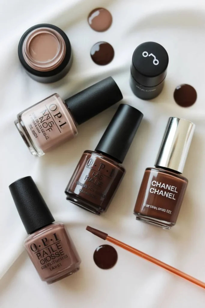 Chocolate Brown Nails