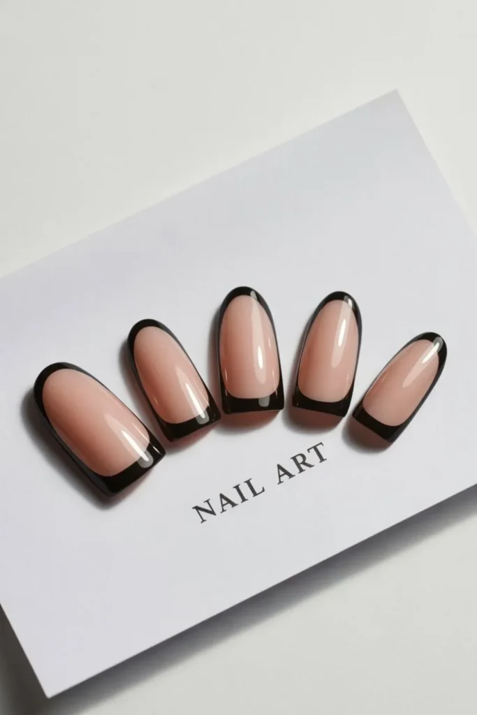 Black French Tip Nails