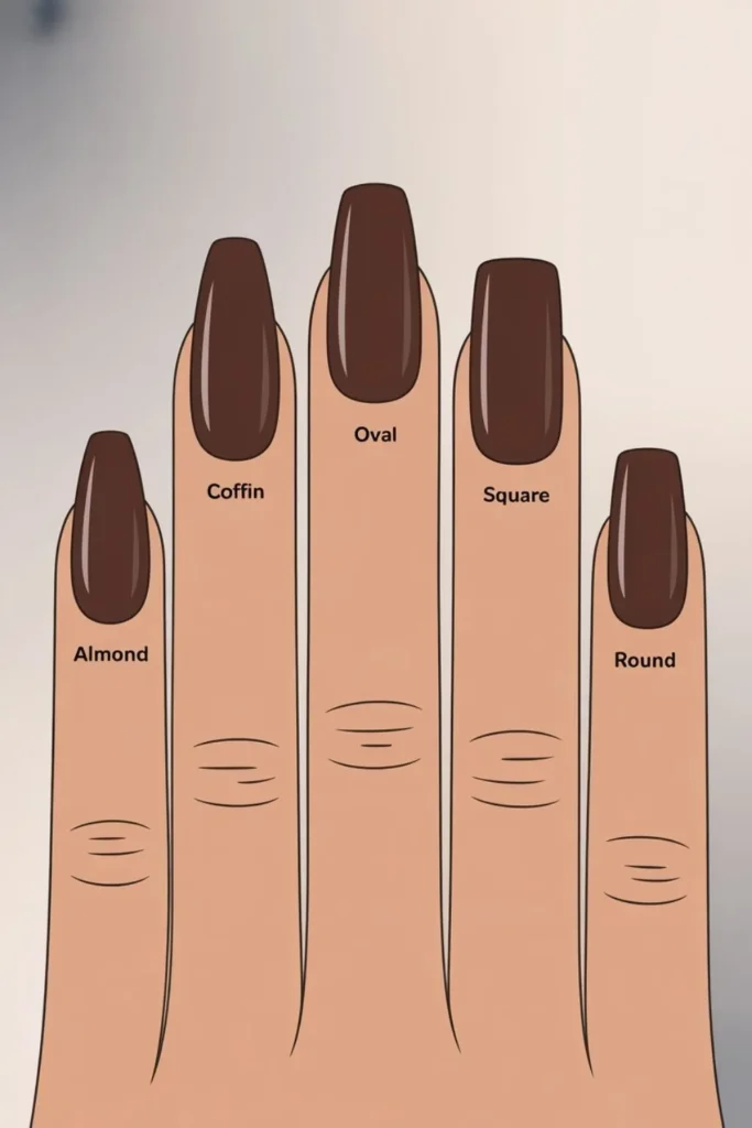 Chocolate Brown Nails