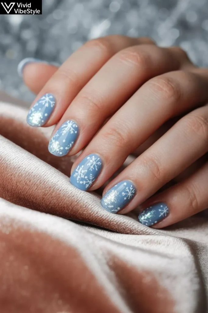Snowflake Nails: 60+ Enchanting Winter Nail Art Designs for 2025 2 Snowflake Nails