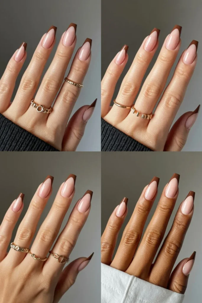 Brown French Tips