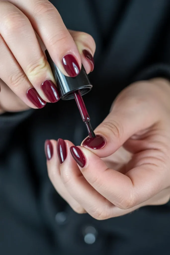 Burgundy Nails