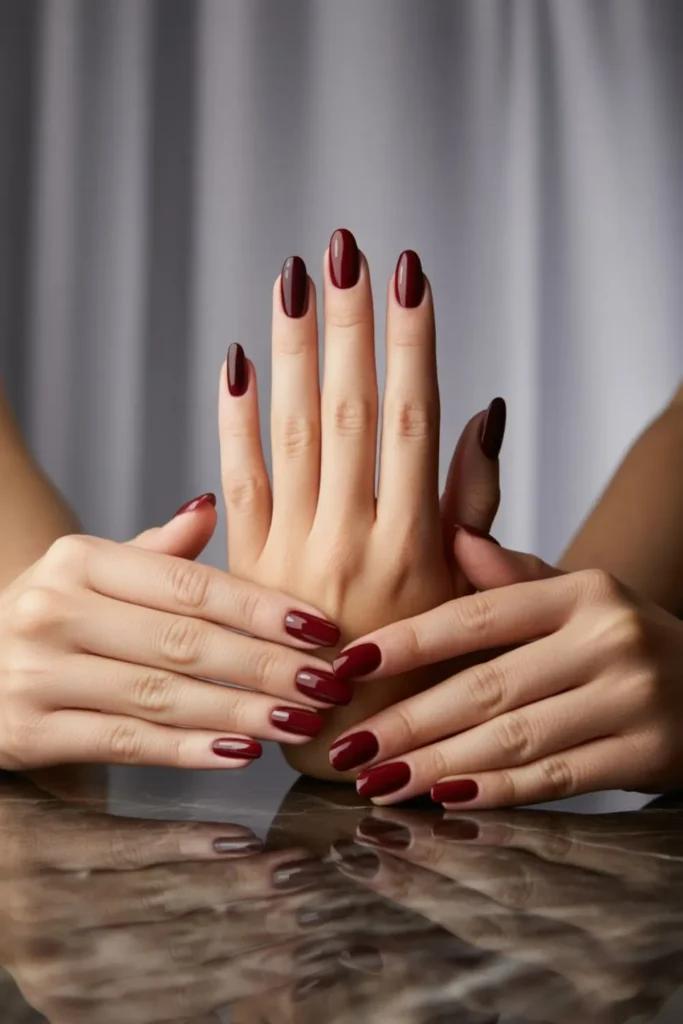 Burgundy Nails