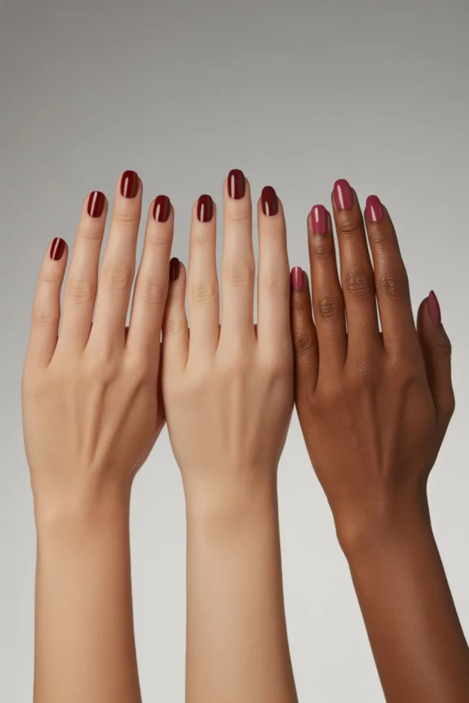 Burgundy Nails