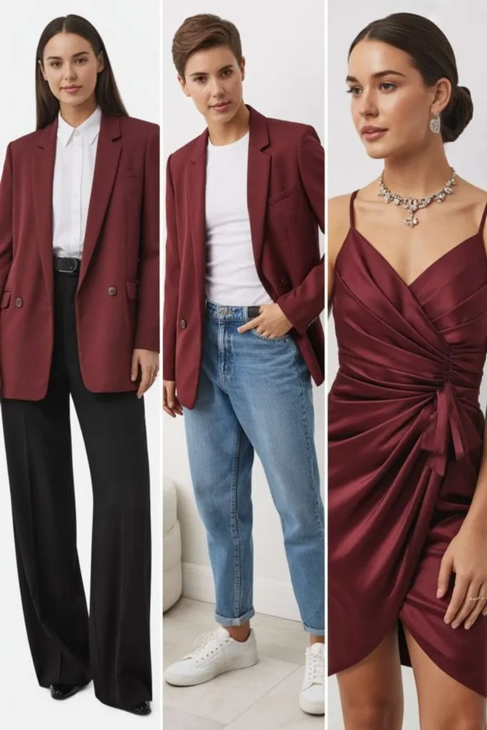 Burgundy outfits