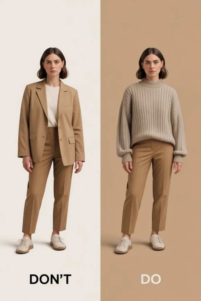 neutral layered outfits