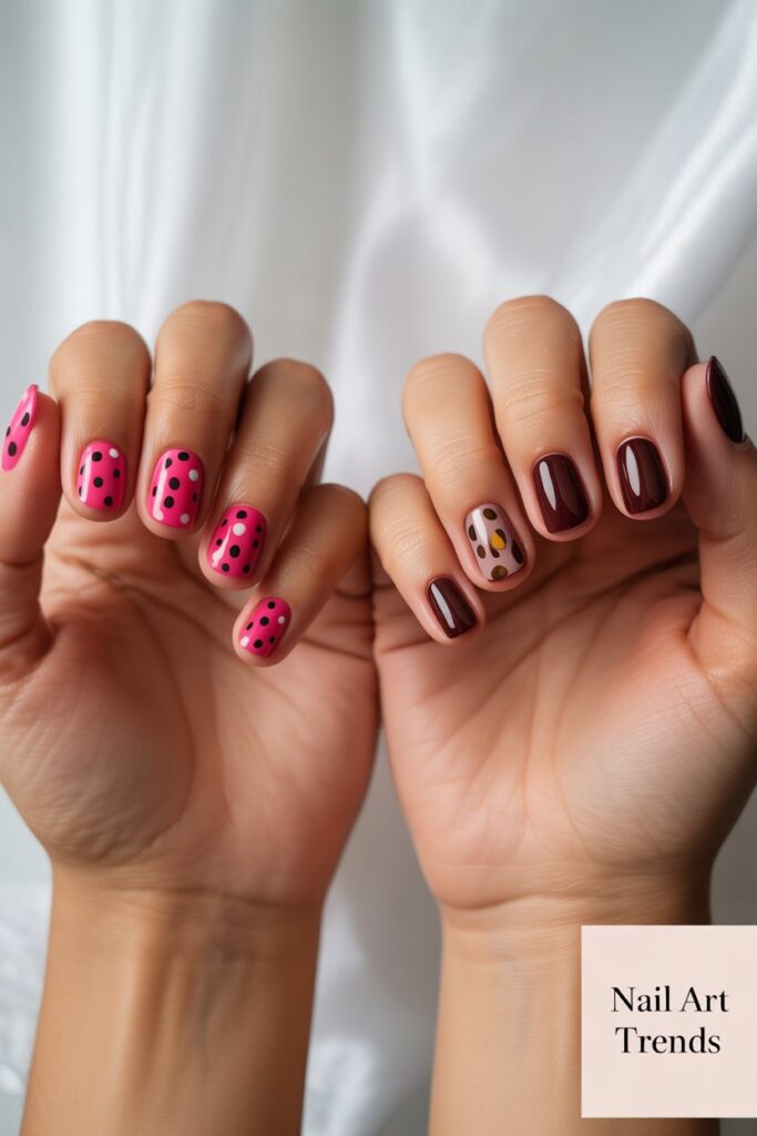 Leopard print fall nails