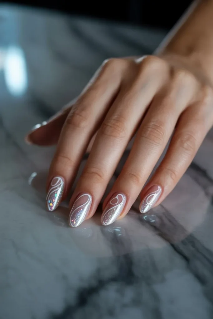 Swirly French Tip