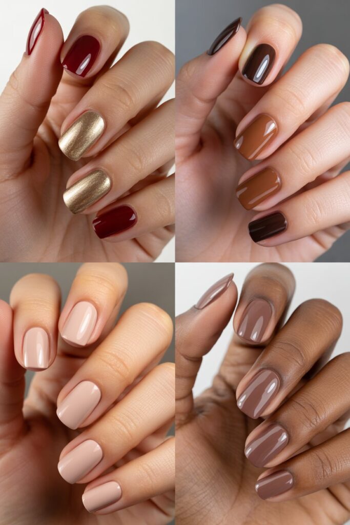 Leopard print fall nails