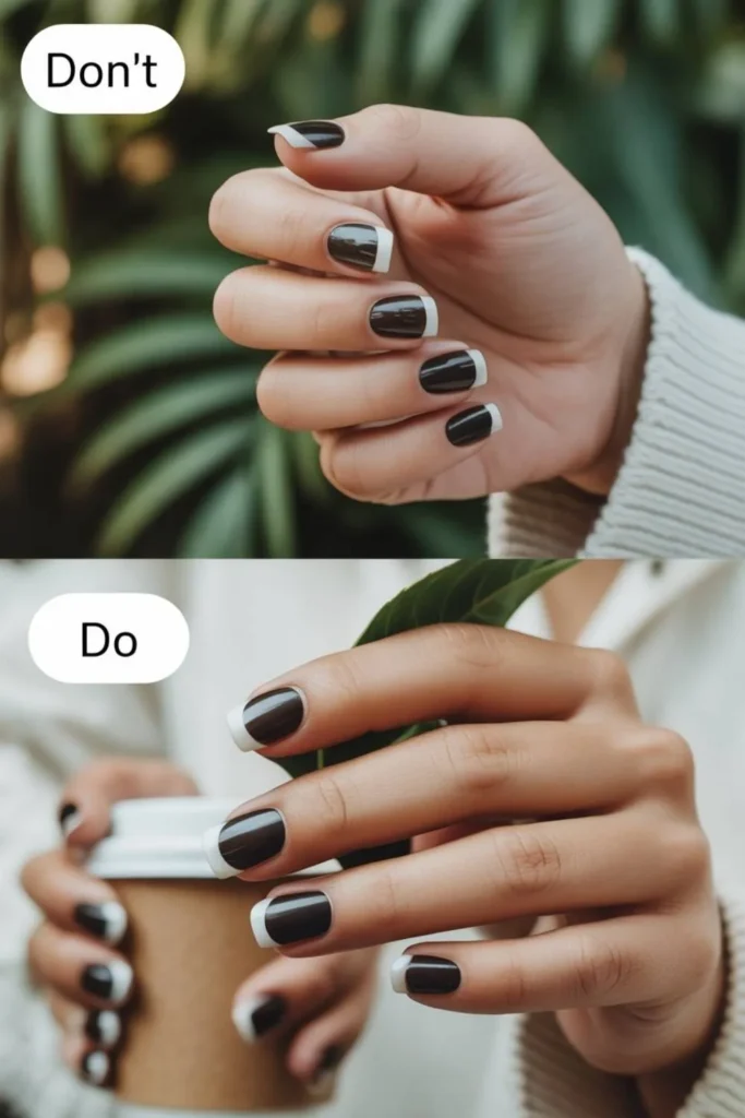 Black French Tip Nails