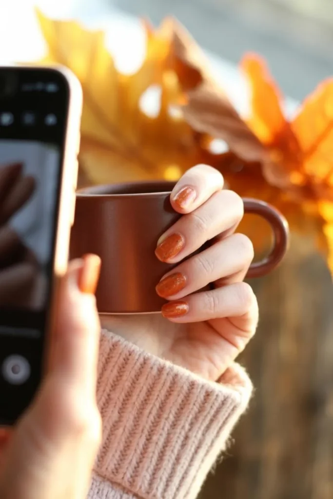 Pumpkin Spice Nails