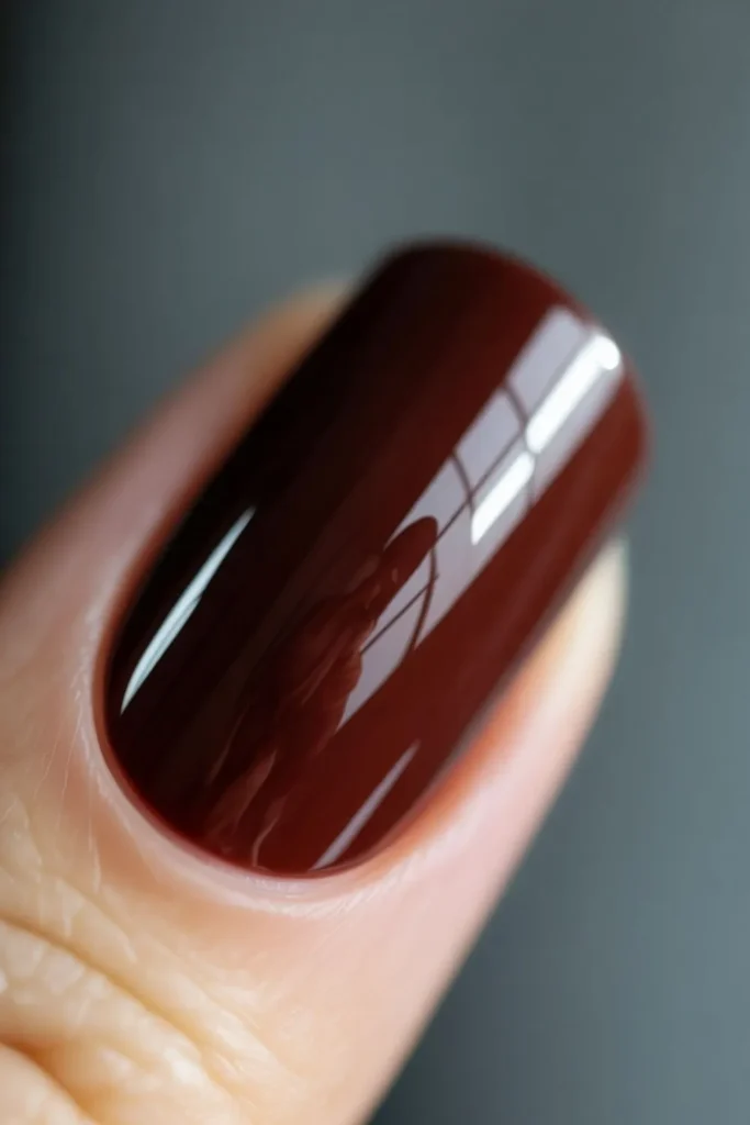 Mocha Chrome Nails
