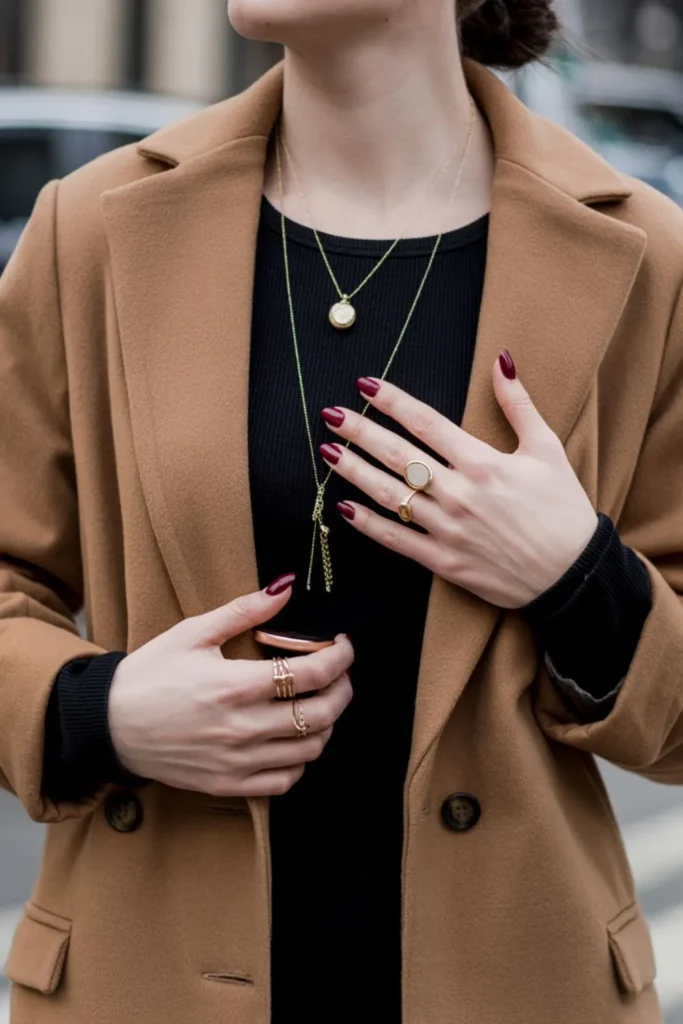 Matte Dark Red Nails