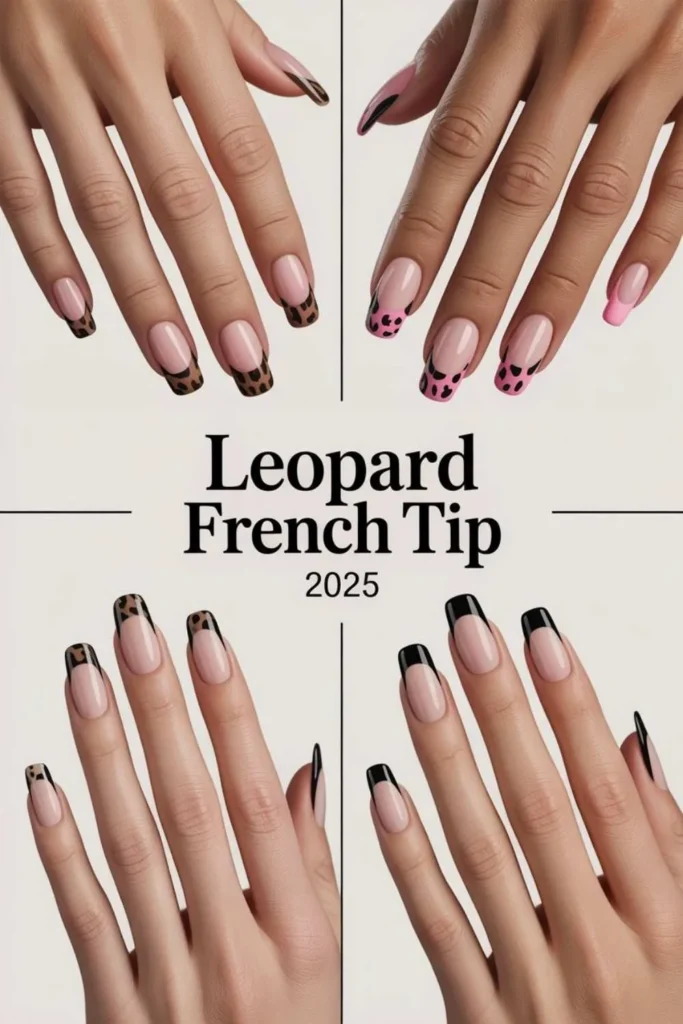 Leopard French Tips