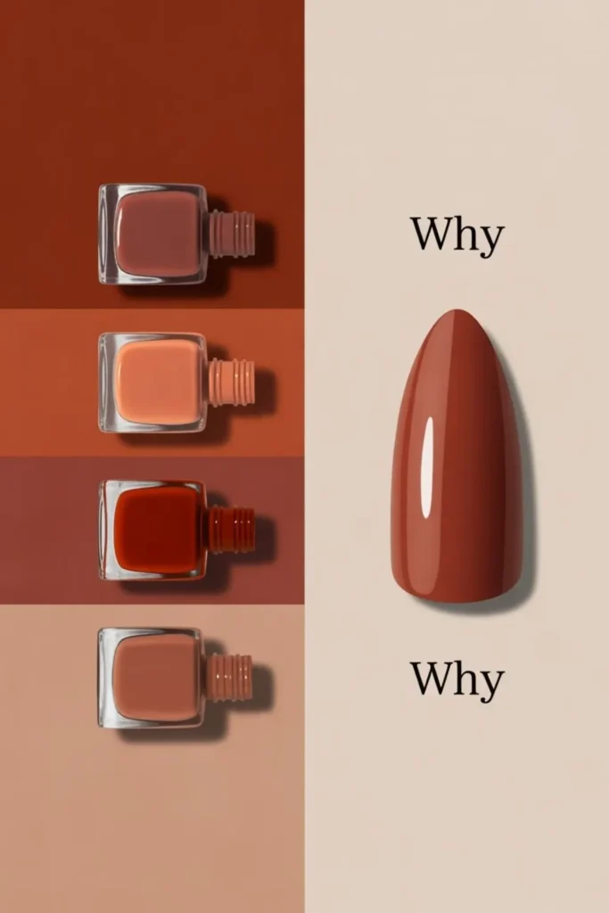 Rust Almond Nails