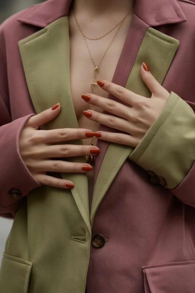 Rust orange nails