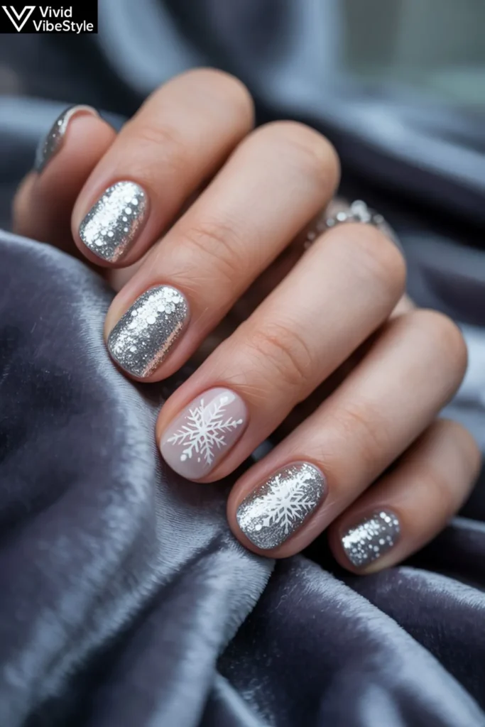 Glitter Christmas Nails