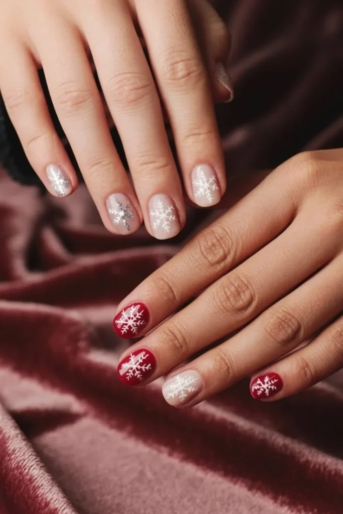 Snowflake Nails: 60+ Enchanting Winter Nail Art Designs for 2025 4 Snowflake Nails