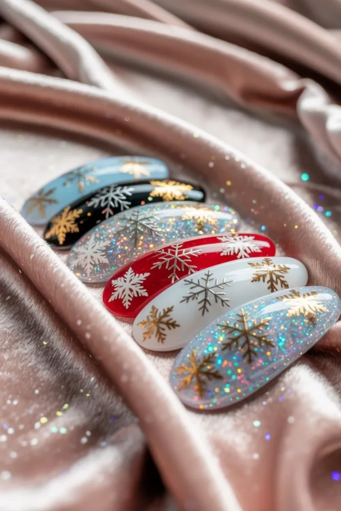 Snowflake Nails: 60+ Enchanting Winter Nail Art Designs for 2025 5 Snowflake Nails