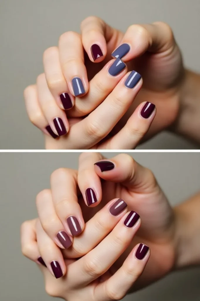 Cherry mocha nails