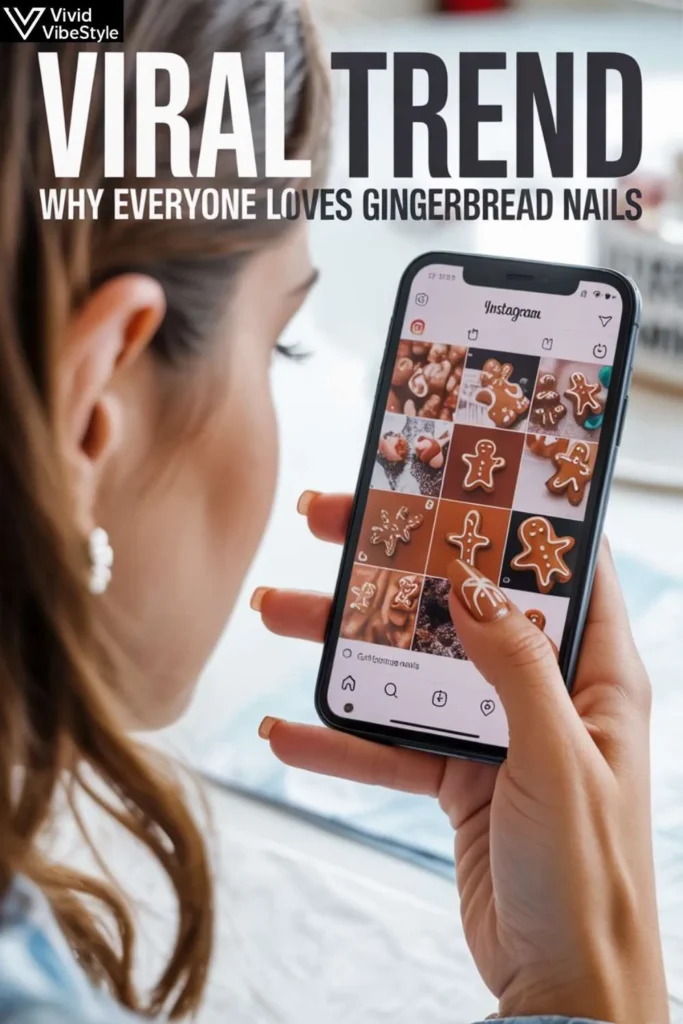 Gingerbread nails are a popular viral trend on social media due to their festive and cozy aesthetic