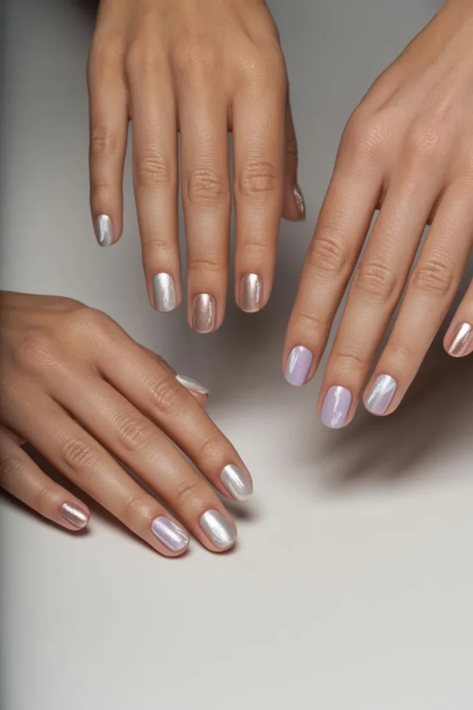 Winter Aura Nails