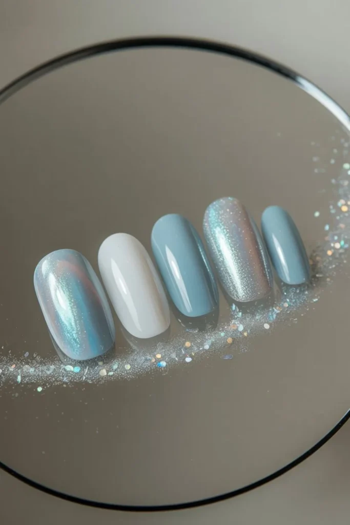 Winter Aura Nails