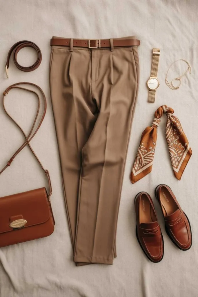 Coffee Brown Pants Outfit