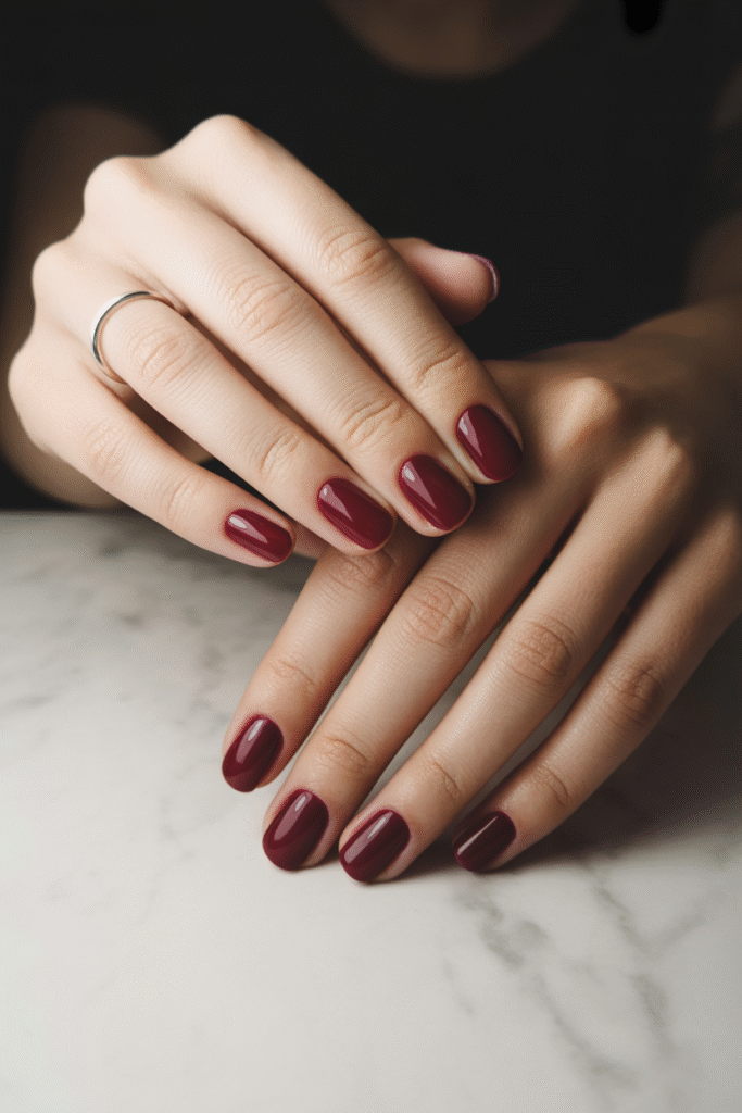 Burgundy Nails Design