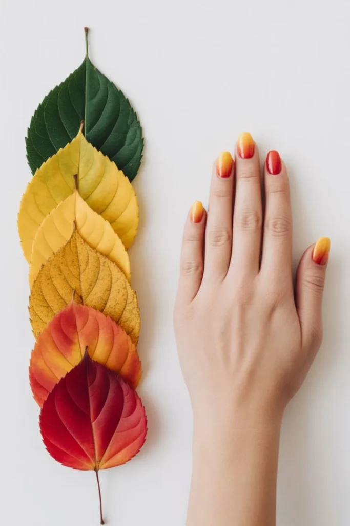 Ombre Nails Autumn Colors: 2025's Must-Have Fall Gradient Manicures 2 Ombre Nails Autumn Colors