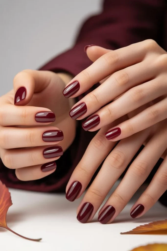 Burgundy Fall Nails 2025