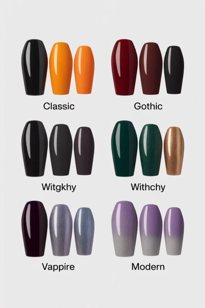 Halloween Nails Coffin Shape 2025