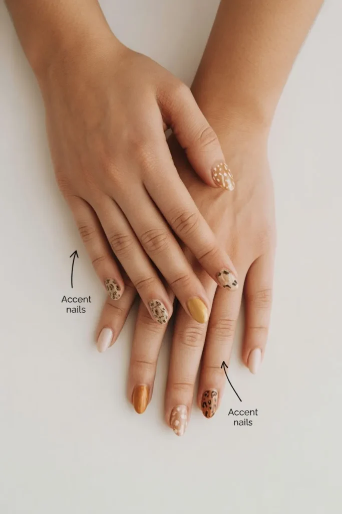 Leopard Print Accent Nails: Master 2025's Chicest Animal Print Trend 3 Leopard Print Accent Nails