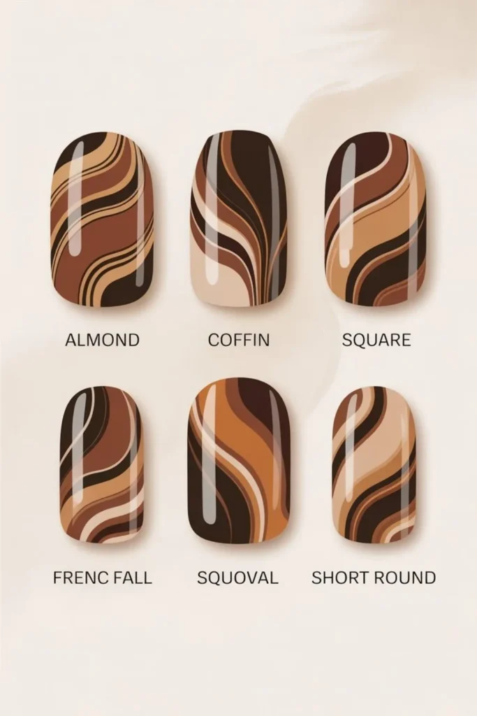 Marble French Fall Nails: The Ultimate 2025 Autumn Nail Trend Guide 2 Marble French Fall Nails