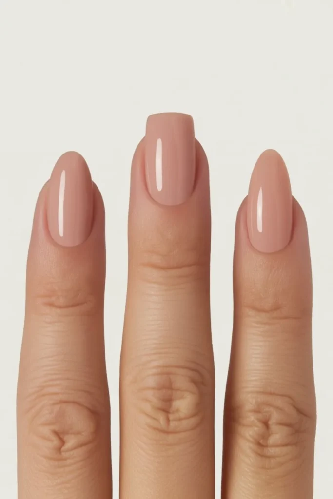 Nude Pink Soft Fall Nails