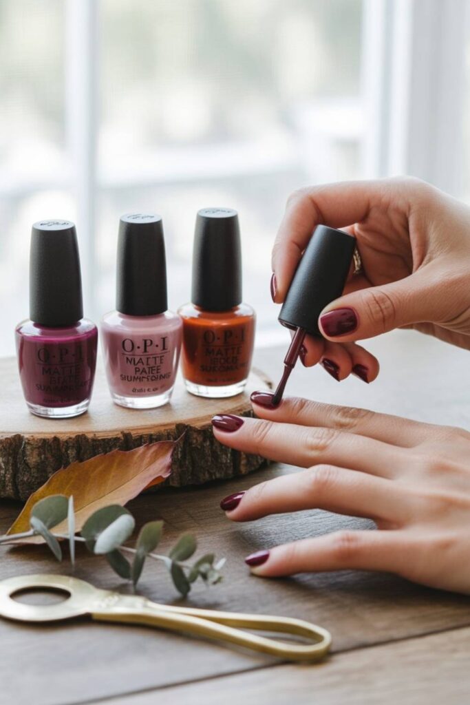 Velvet Matte Nails Autumn