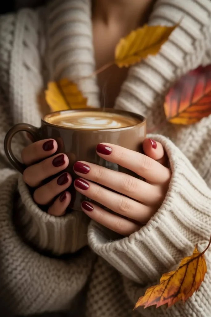Burgundy Fall Nails 2025