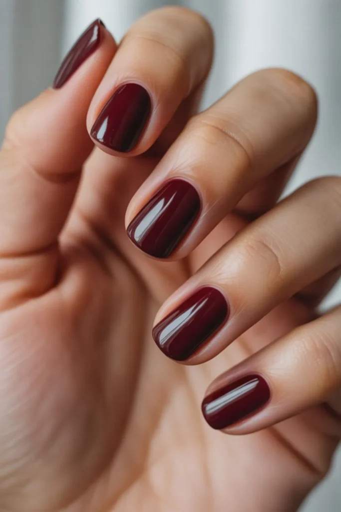 Burgundy Nails Design