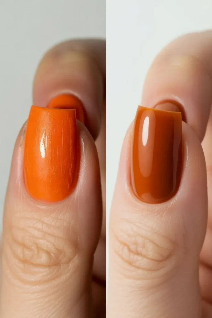 Short Burnt Orange Nails: The Ultimate 2025 Fall Style Guide That's Taking Over Social Media 4 Short Burnt Orange Nails