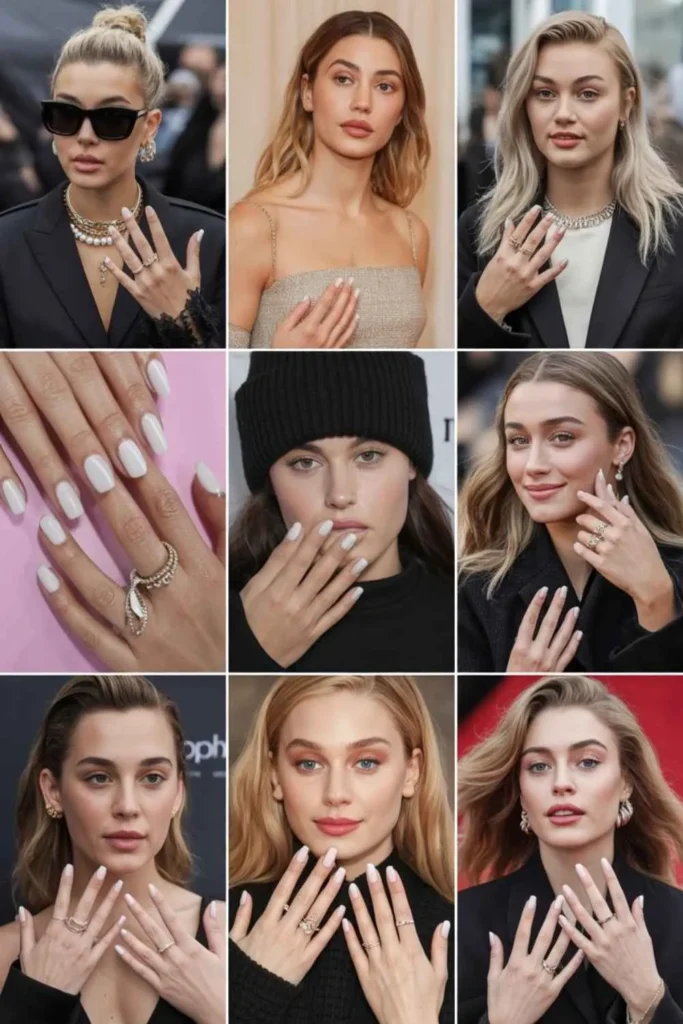 Milky White Nails Fall 2025