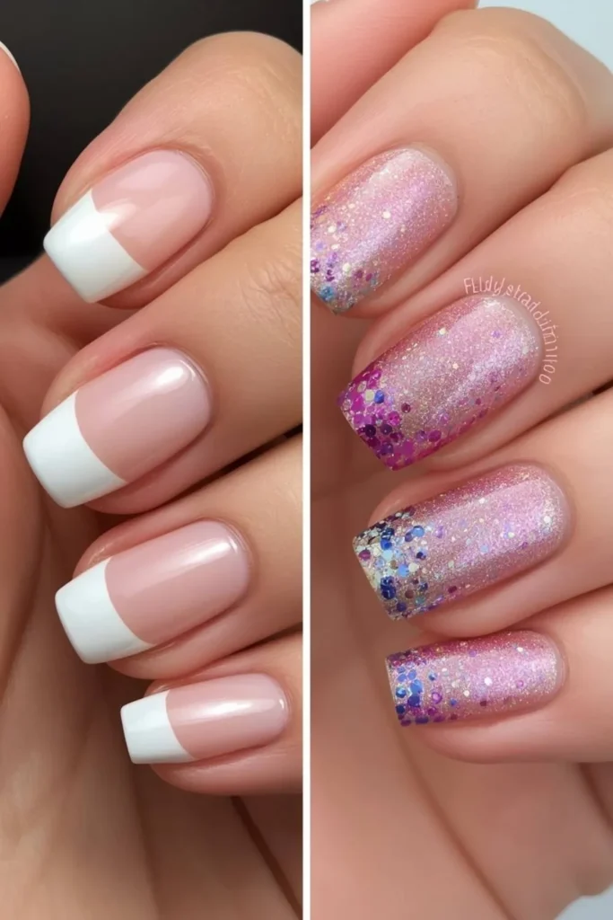 Glitter French Tips