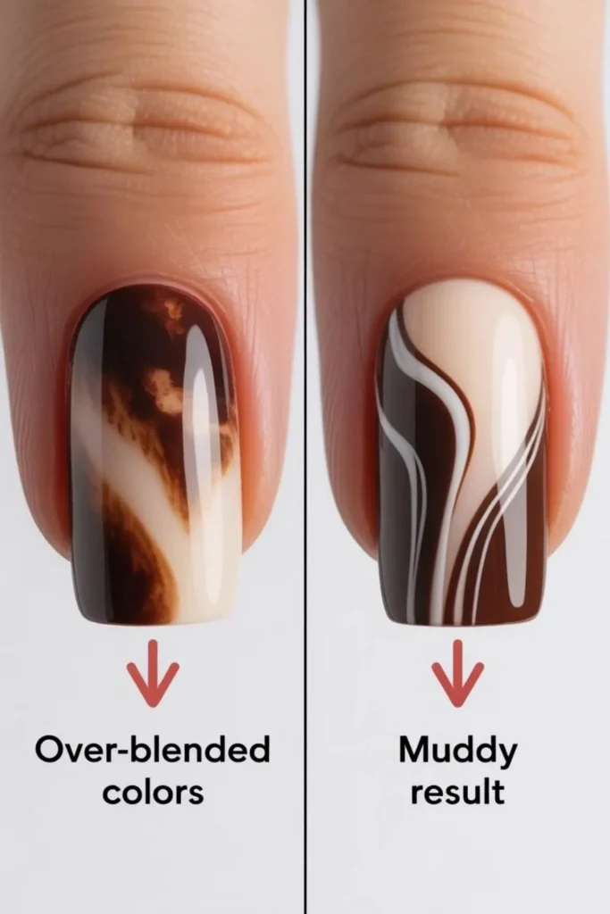 Marble French Fall Nails: The Ultimate 2025 Autumn Nail Trend Guide 4 Marble French Fall Nails