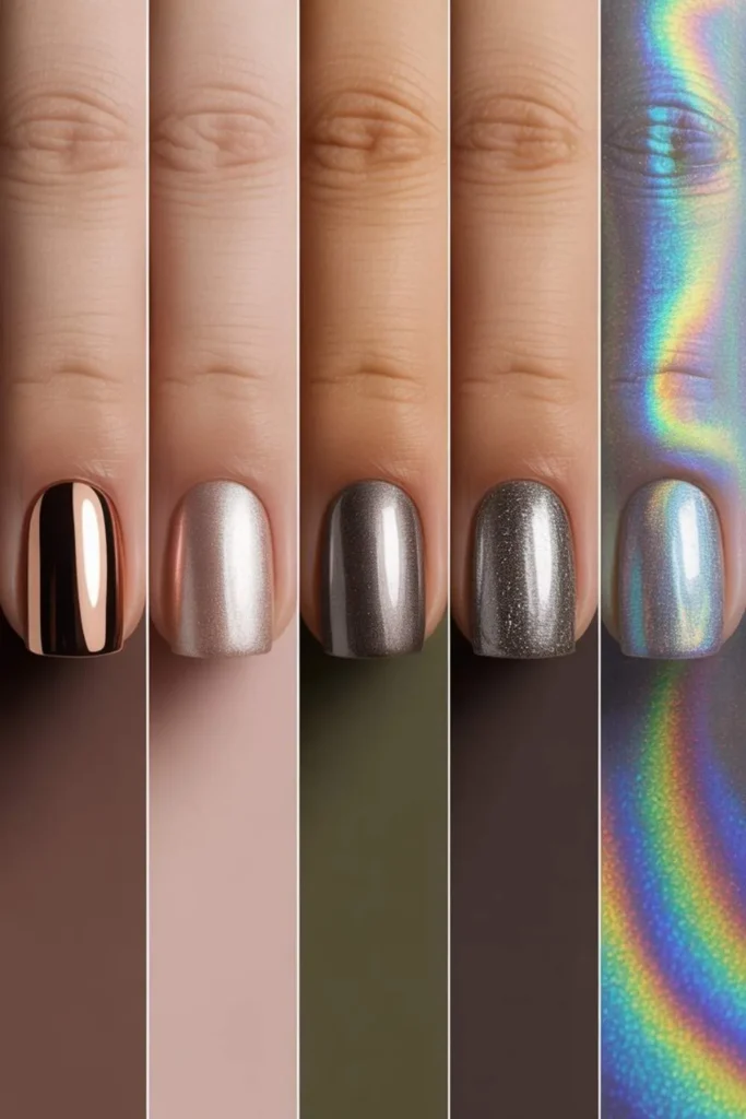 Dark Chrome Fall Nails: Master the Moody Metallic Trend Taking Over 2025 4 Dark Chrome Fall Nails