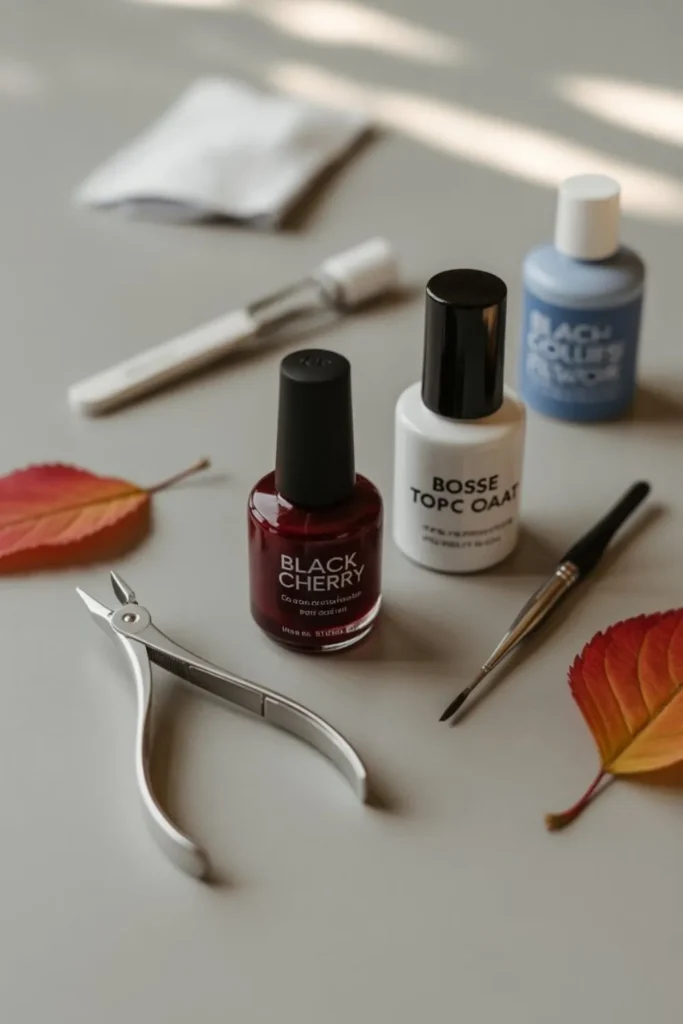 Black Cherry Fall Nails