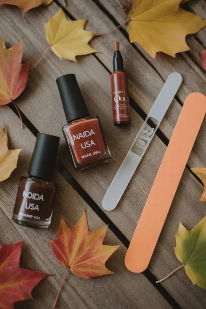 Short Autumn Nails USA