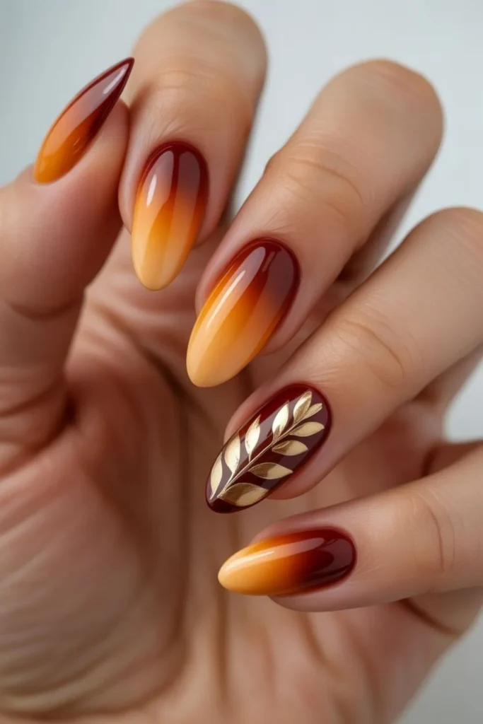 Almond Fall Nails Ideas: 30+ Stunning Autumn 2025 Nail Designs 3 Almond Fall Nails Ideas