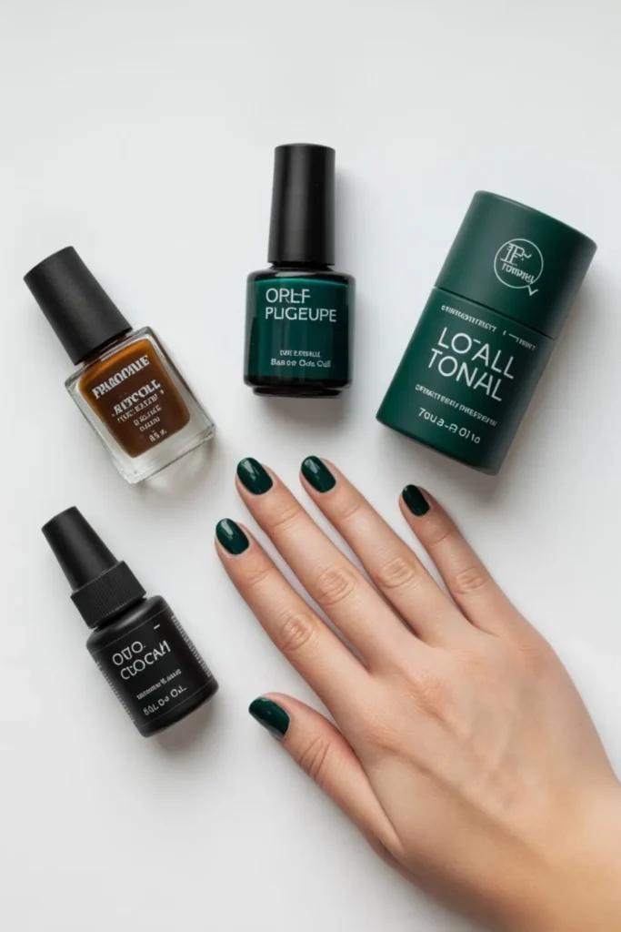 Dark Green Nails
