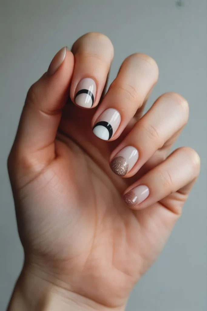 Half Moon Nails Neutral Base